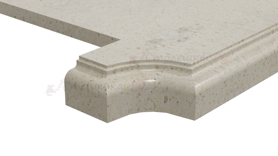 Подоконник мрамор Blanco Carrara с фаской