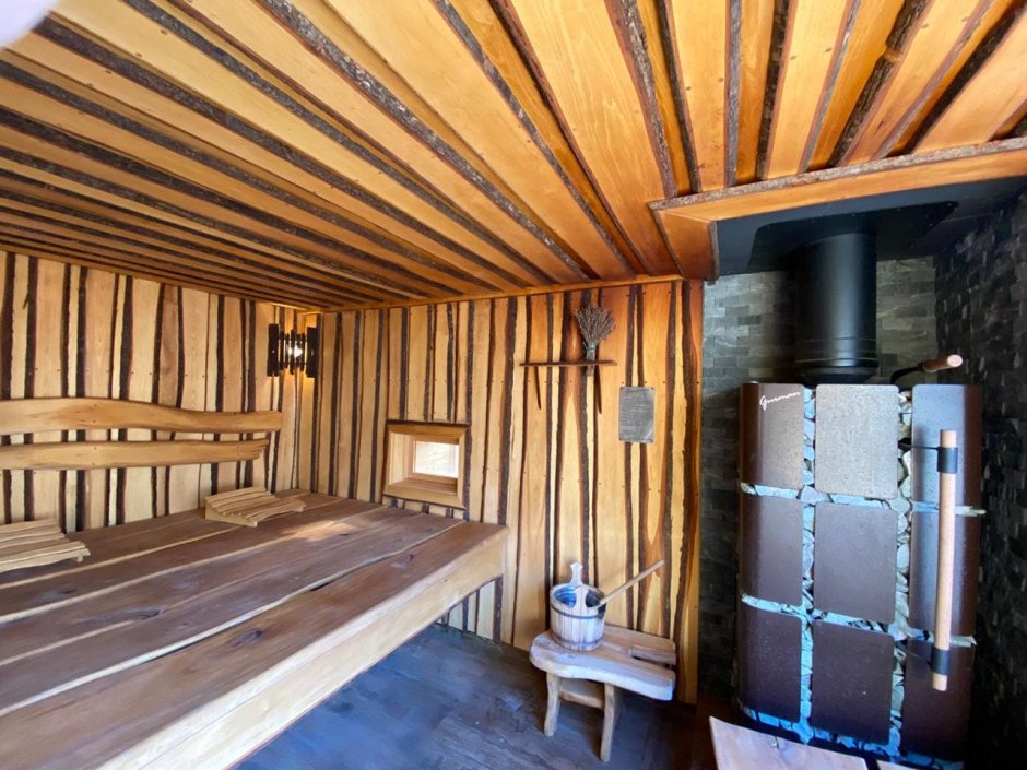 Отделка бани в стиле Леший