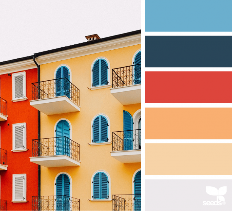 Цветовые сочетания в экстерьере
