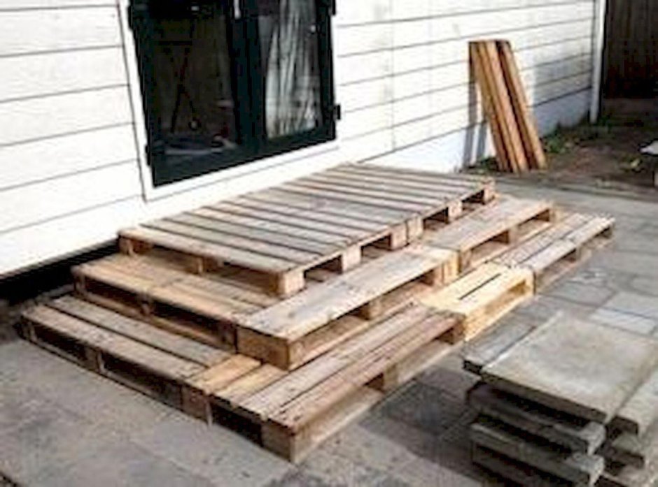 Ступеньки из поддонов