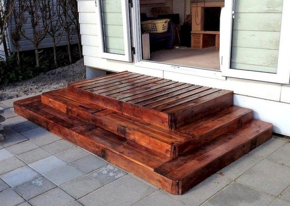 Ступени из паллет