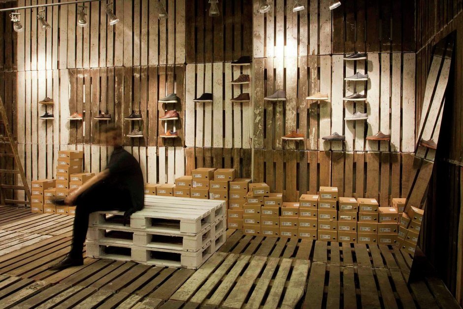 Витрина из поддонов