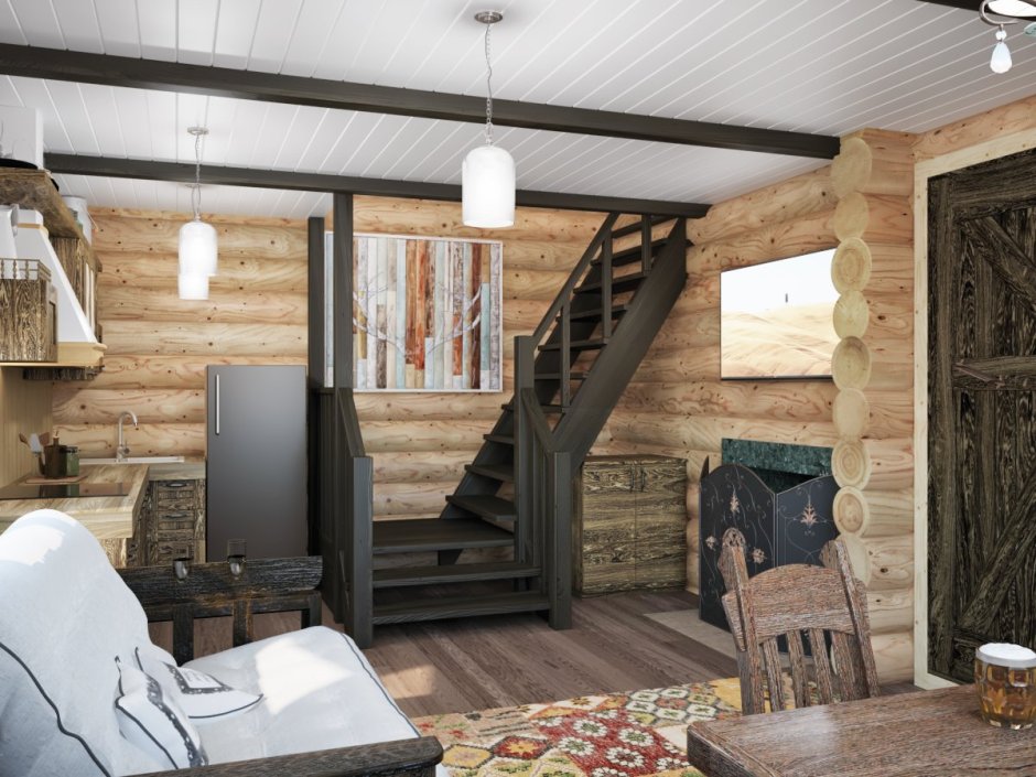 Баня со вторым этажом