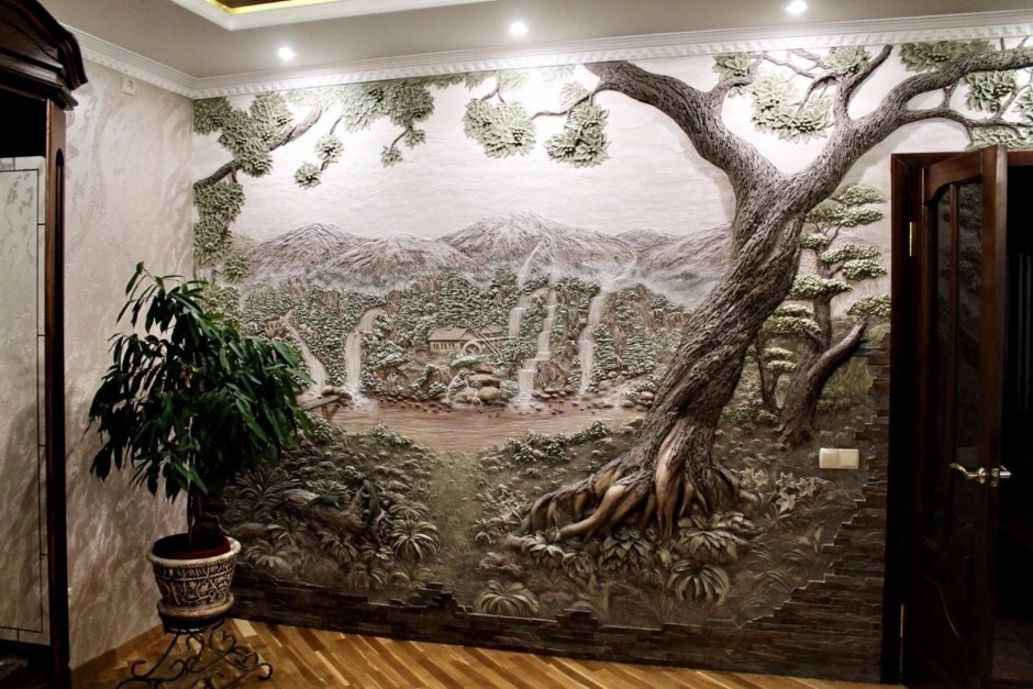 Объемная роспись стен