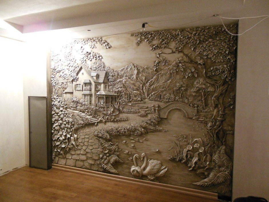 Роспись стен барельеф