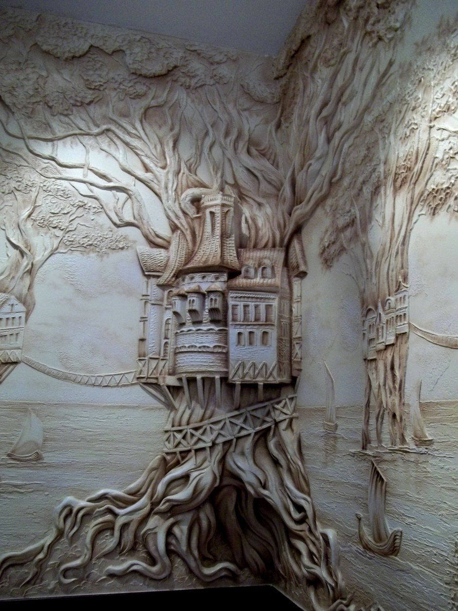 Художественная лепка на стенах