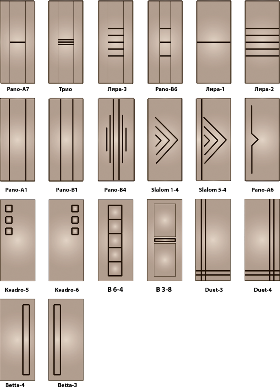 Фрезеровки накладок двери Triumph 95h