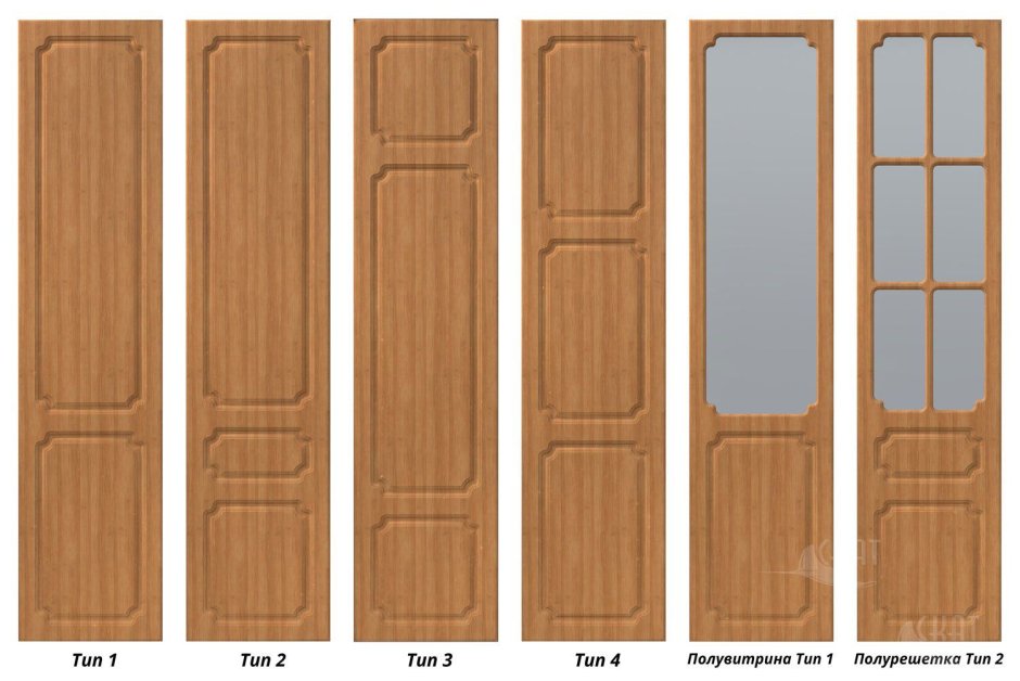 Фрезеровки фасадов МДФ для шкаф-купе для про100