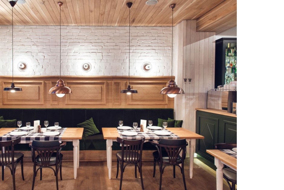 Интерьер вагонка ресторан
