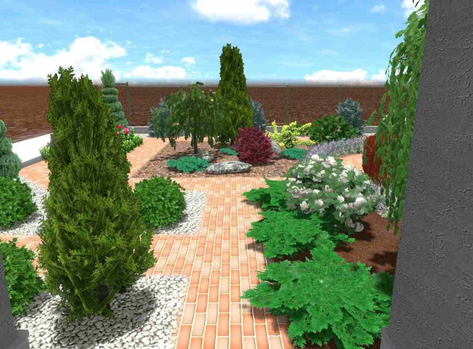 Дом ландшафт вид сверху