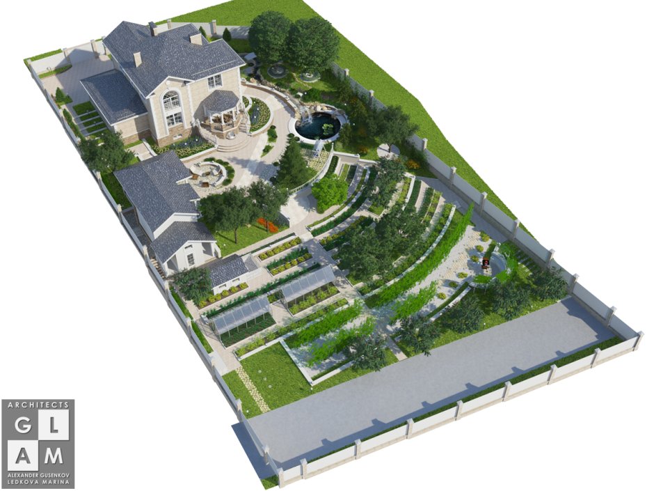 Генплан участка архикад