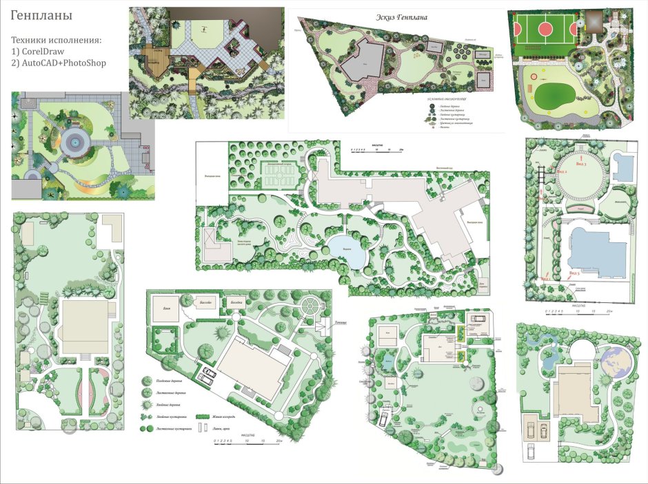 План участка Автокад