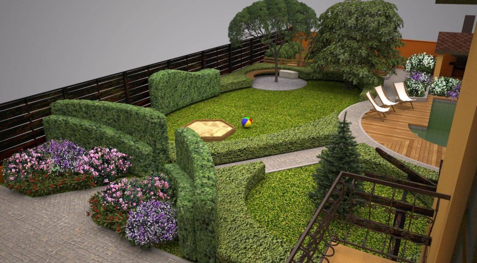 Рендер скетчап ландшафт