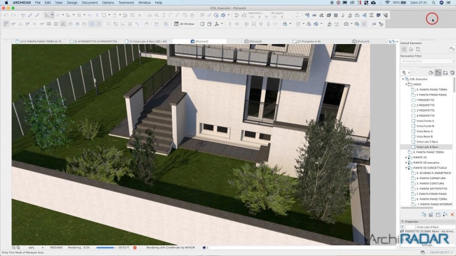 3д архикад ландшафт визуализация
