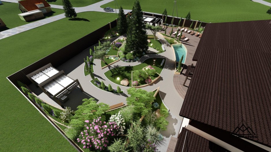 Генплан участка архикад