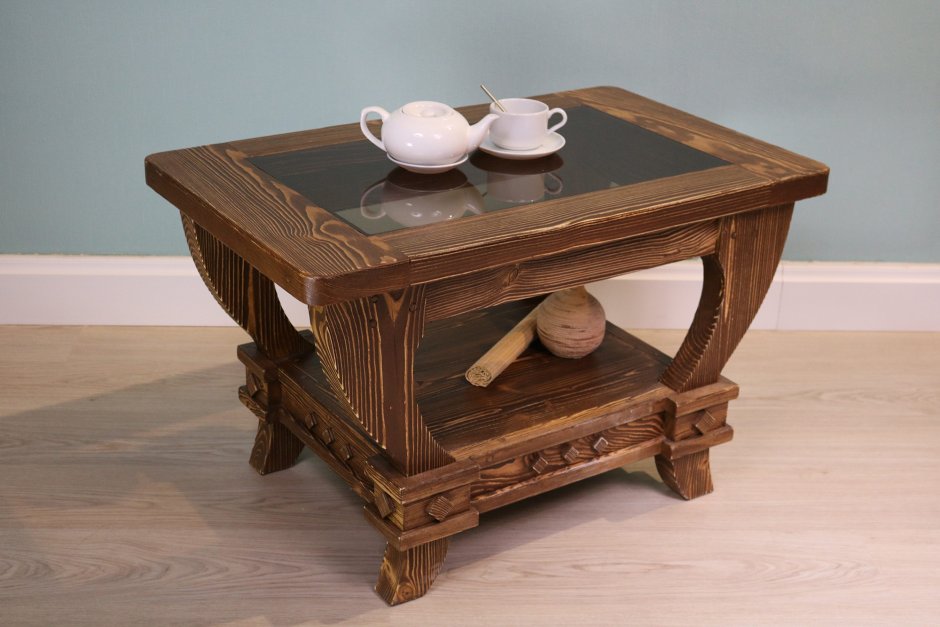 Журнальный столик под старину из дерева