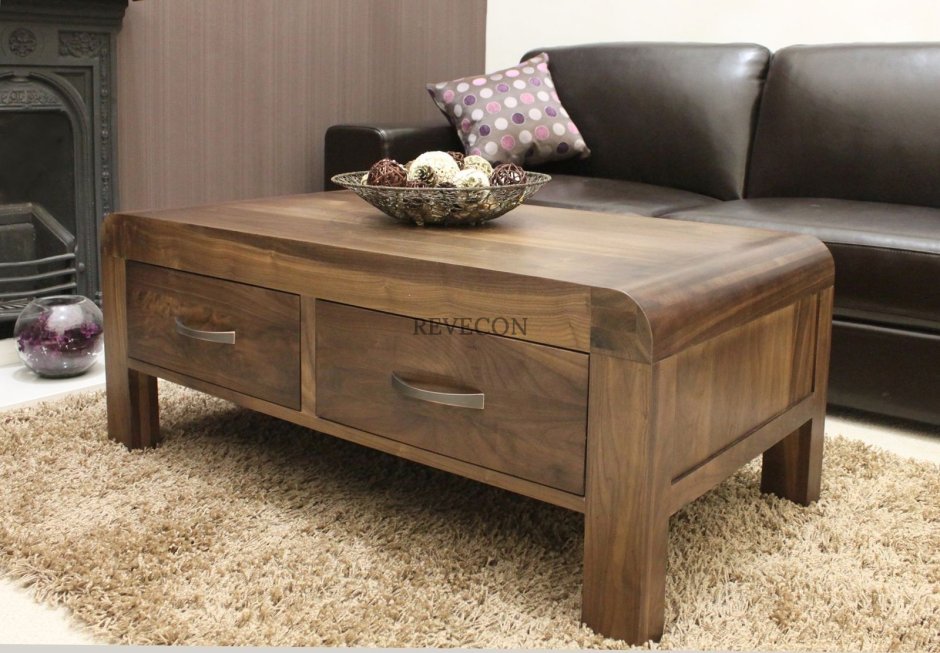 Состаренное дерево журнальный столик