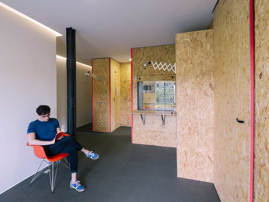 Крашенный ОСП В интерьере