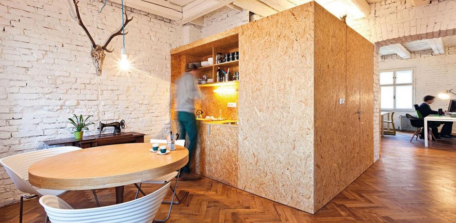 Крашеный осб в интерьере