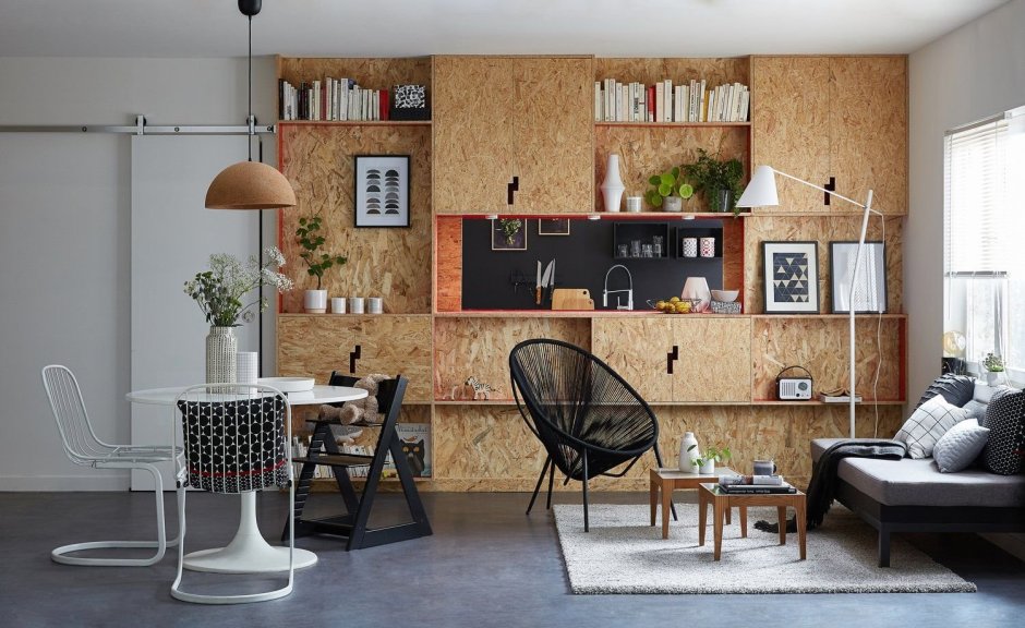 Дизайн офиса из ОСБ панелей