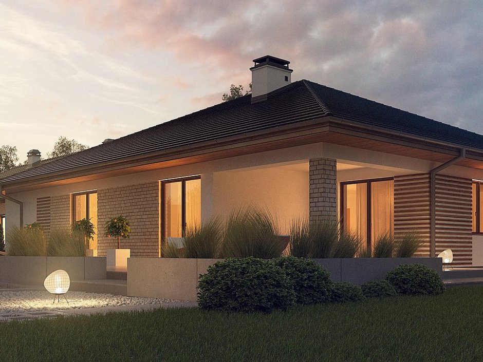 Z500 проекты одноэтажных с террасой