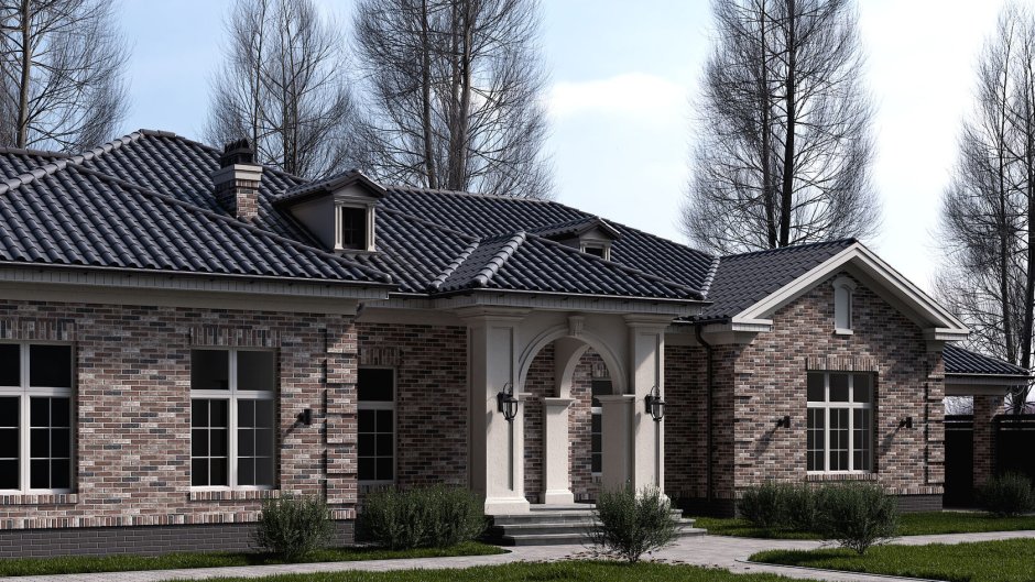 Красивые фасады одноэтажных домов