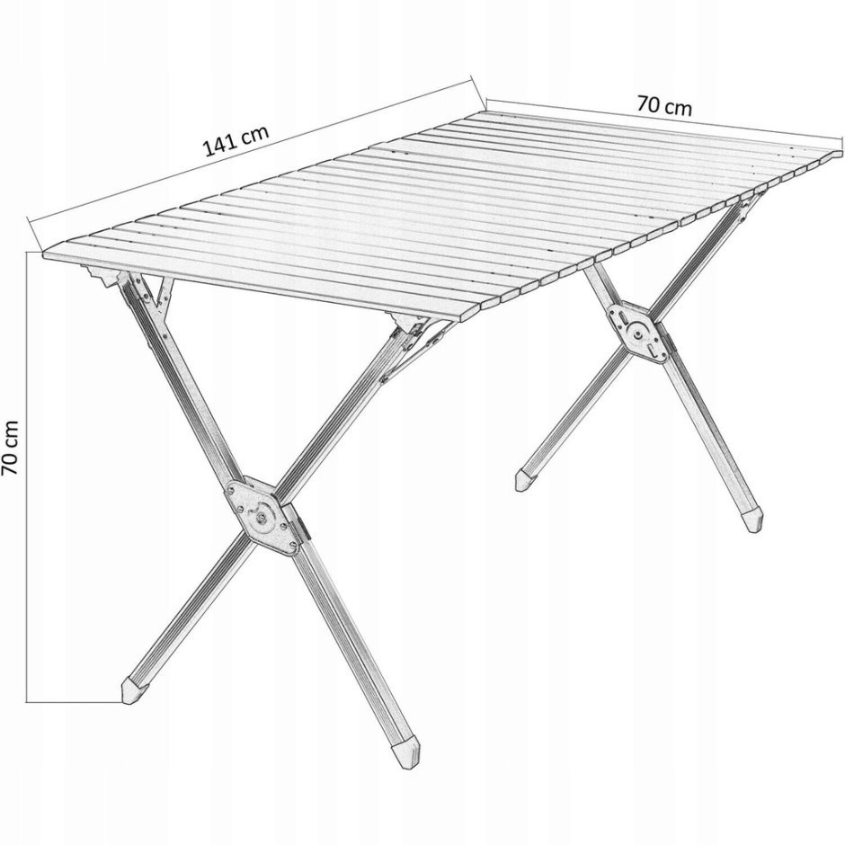 Стол туристический алюминиевый реечный