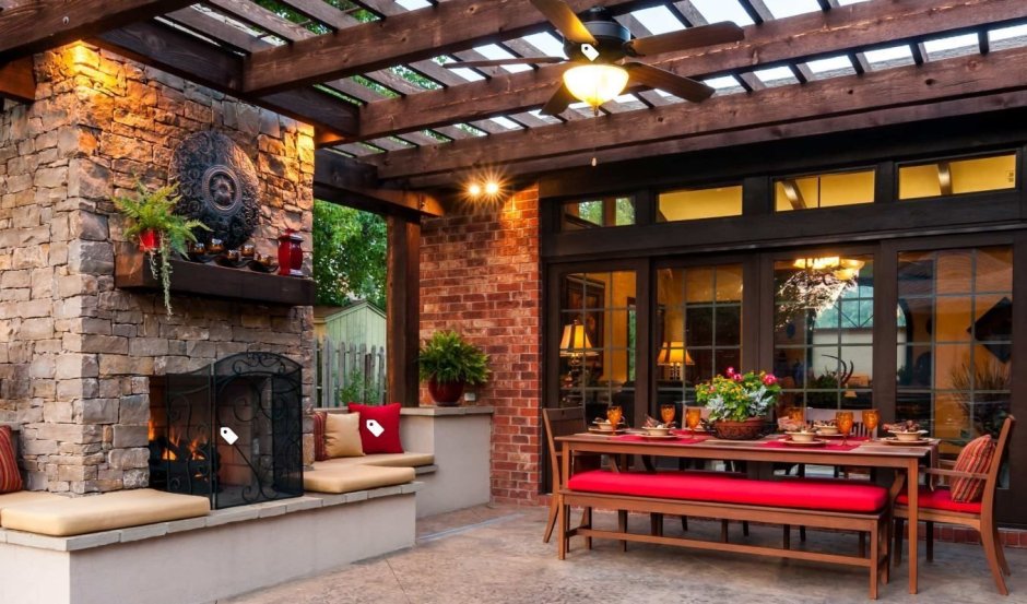 Барбекю пергола лофт