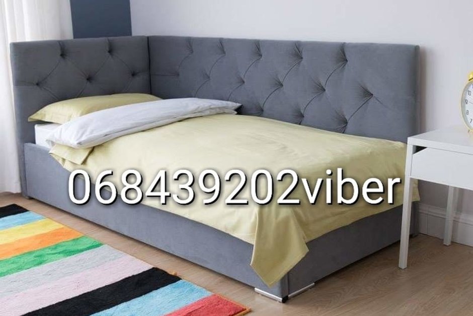 Кровать двуспальная с закругленными углами