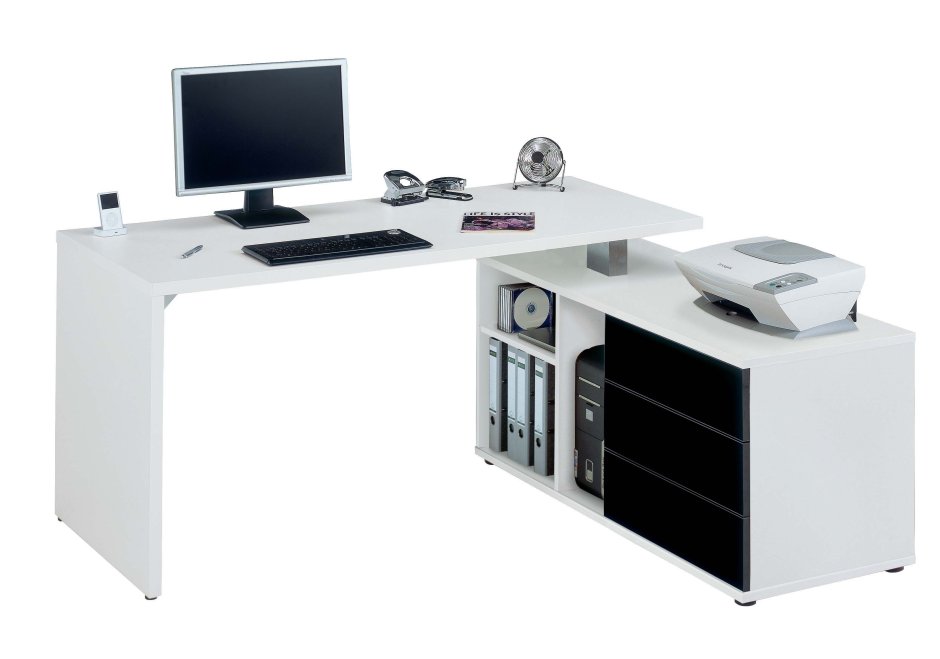 Компьютерный стол черно белый