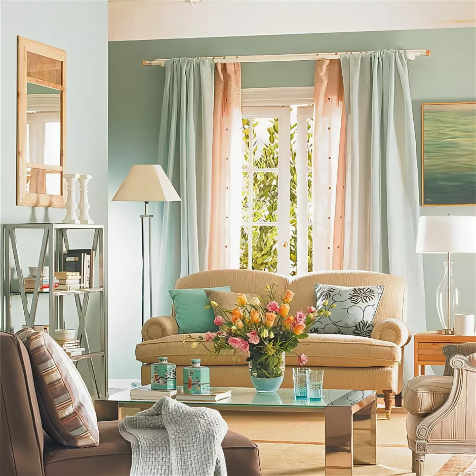 Цвет лосося в интерьере