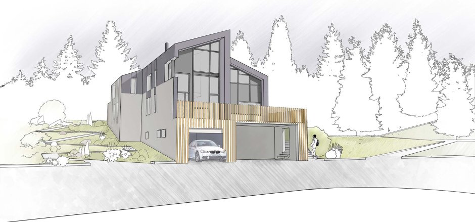 Индивидуальный жилой дом эскиз