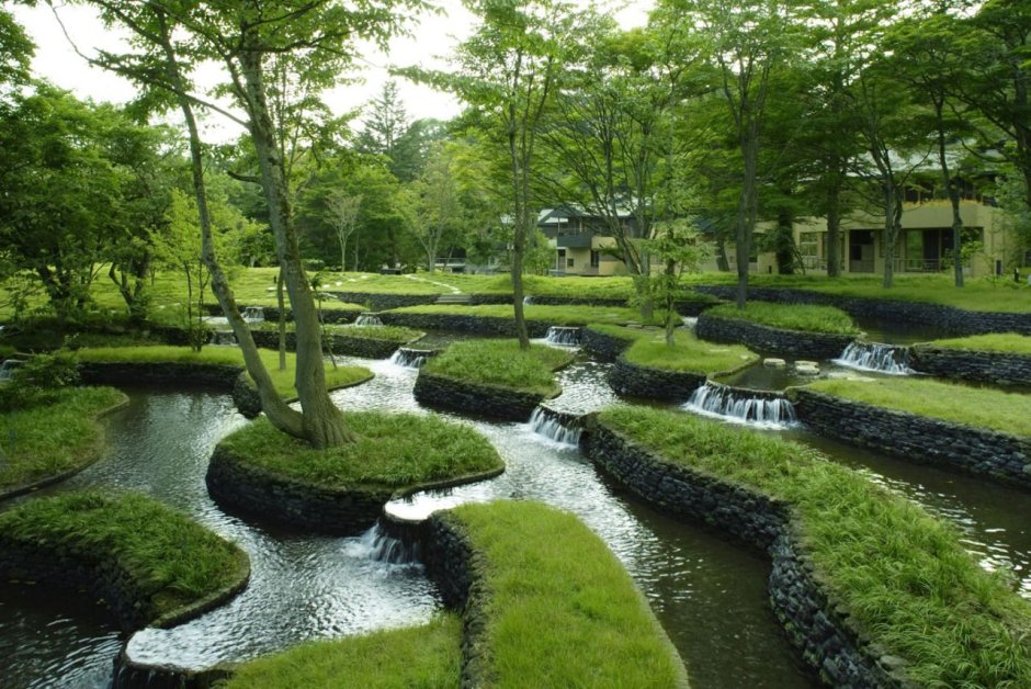 Ландшафтная архитектура геопластика Япония