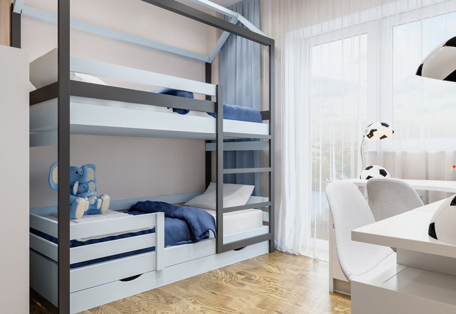 Двухэтажная складная кровать