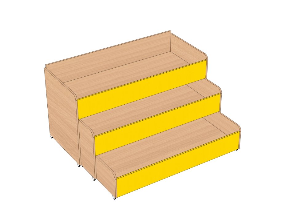 Кровать трехъярусная выкатная Омега