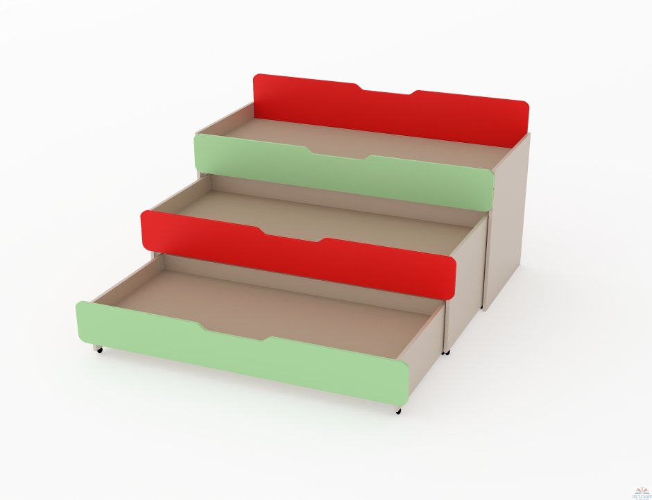 Кровать трехъярусная выкатная