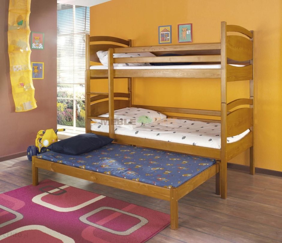 Тройная выдвижная кровать