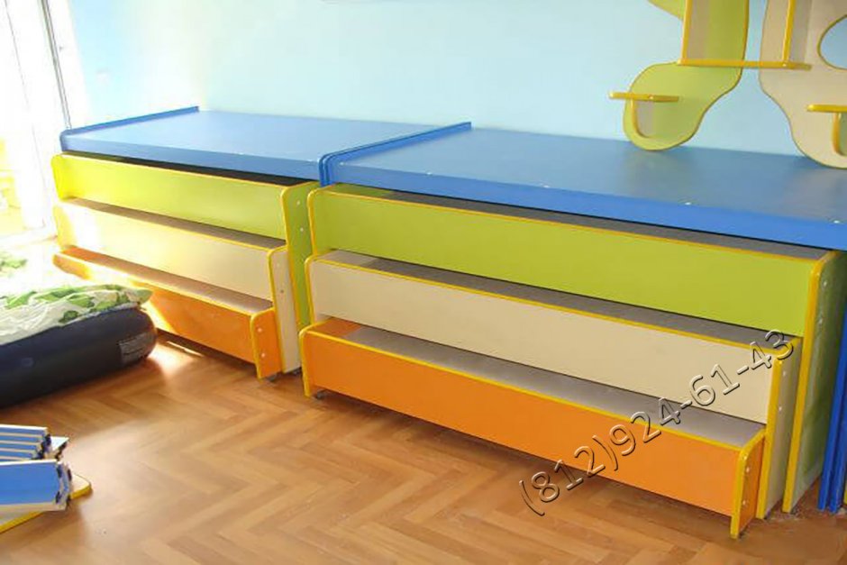 Кровать четырехъярусная трансформер (выкатная)