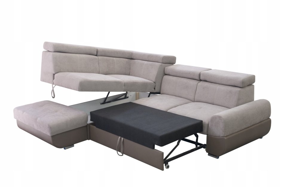 Угловой диван с откидными подголовниками