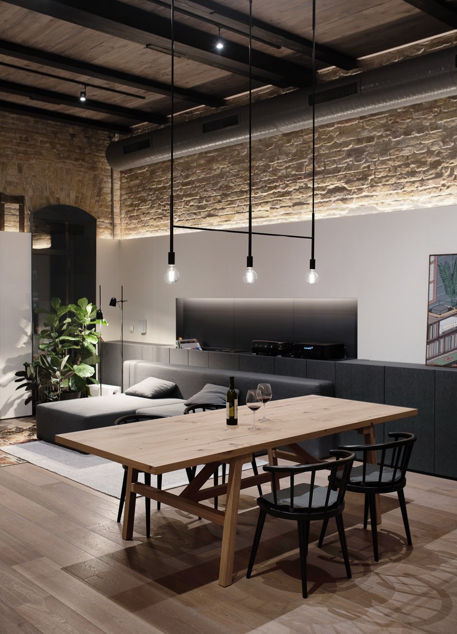 Потолок в стиле лофт