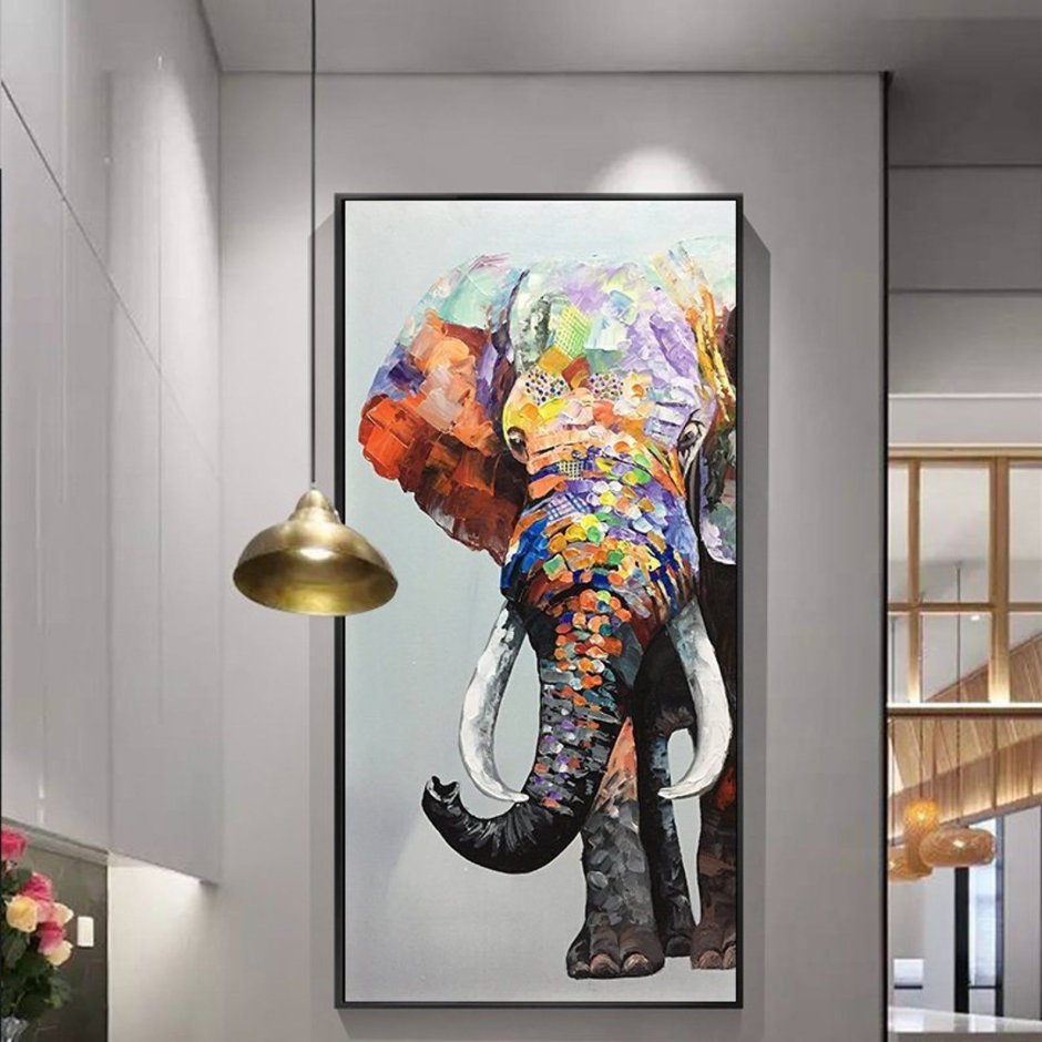 Слон интерьерная картина Наталья Юршина