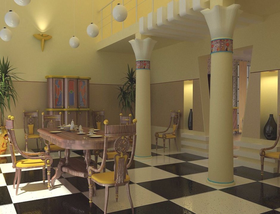 Египетский стиль в интерьере