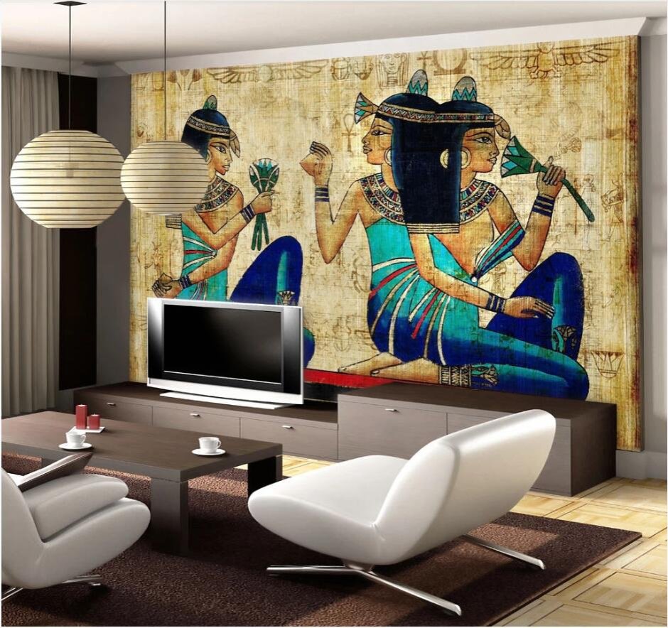 Меандры в египетском стиле интерьера