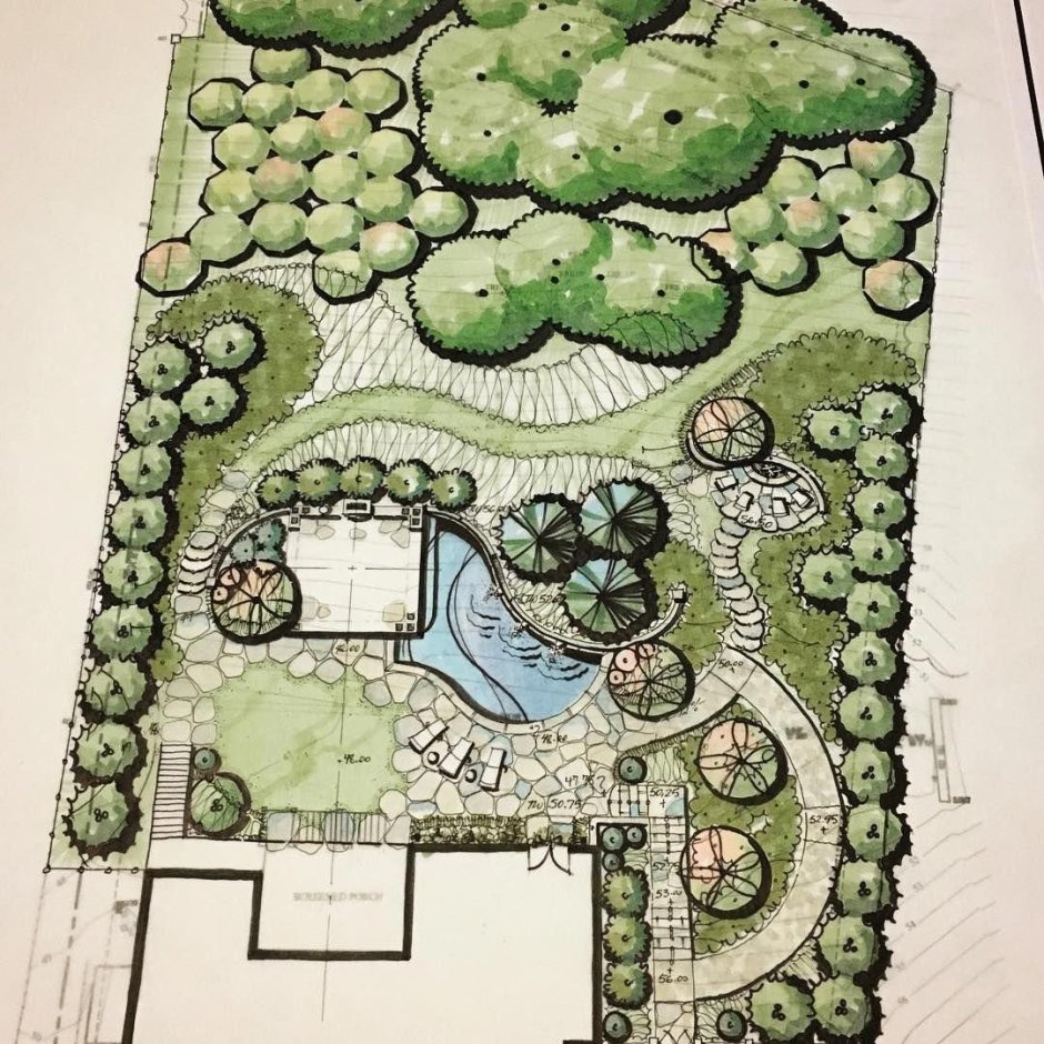 Ландшафт парка план