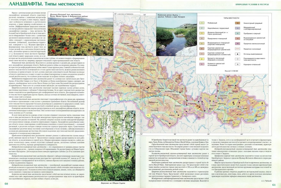 Ландшафтная архитектура таблица