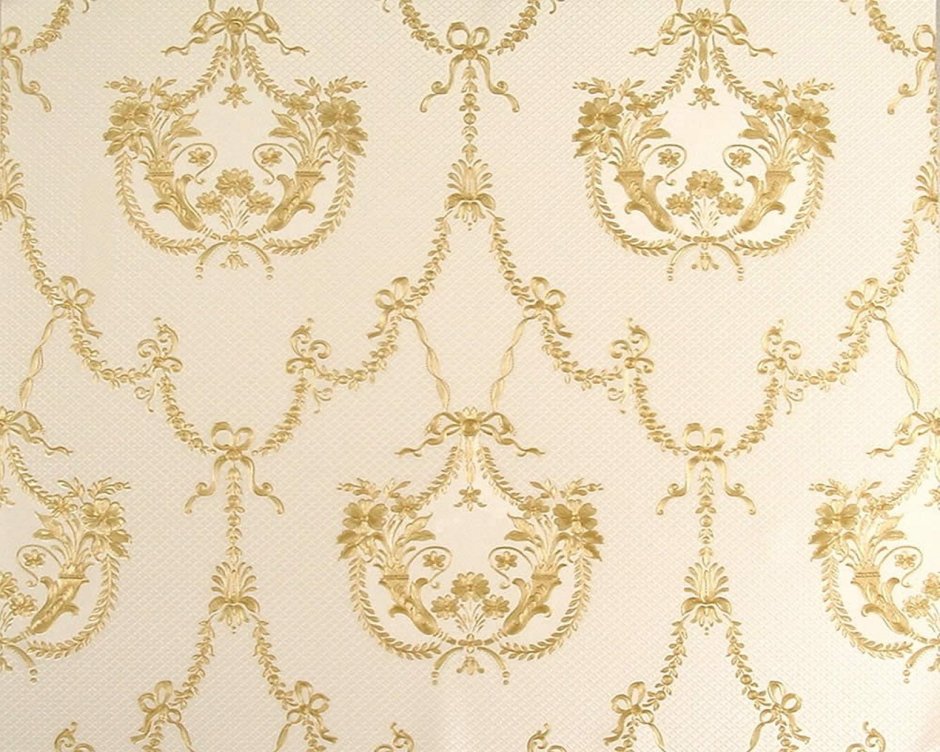 Обои Королевские белые с золотом