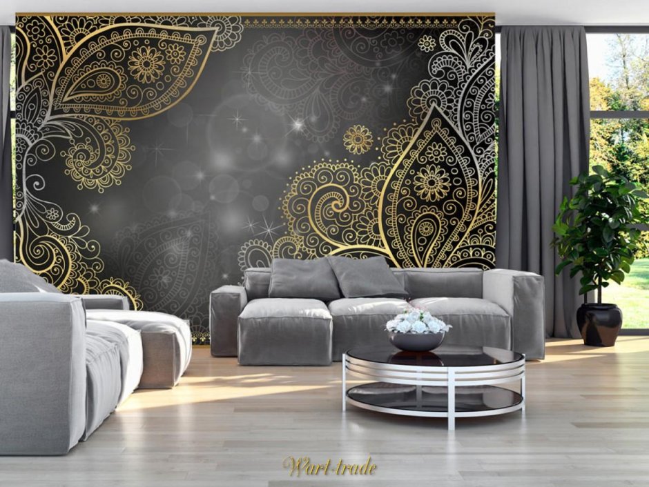 Фотообои с золотом