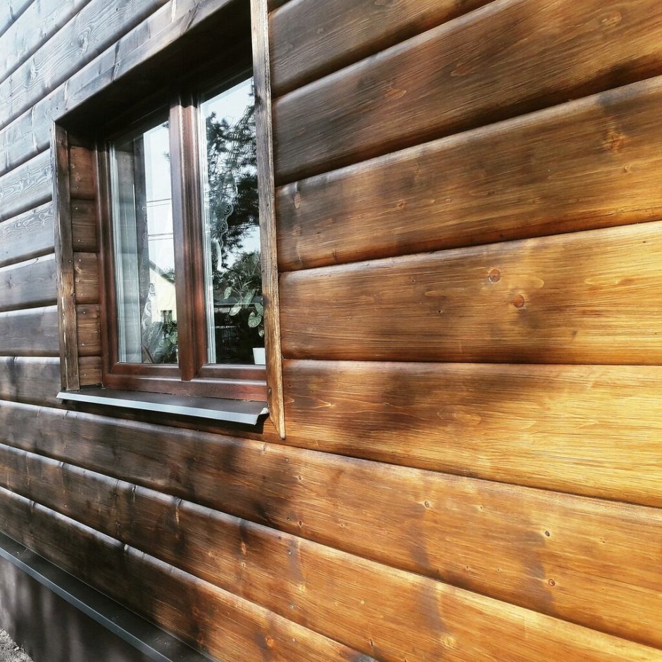 Фасад обшитый доской