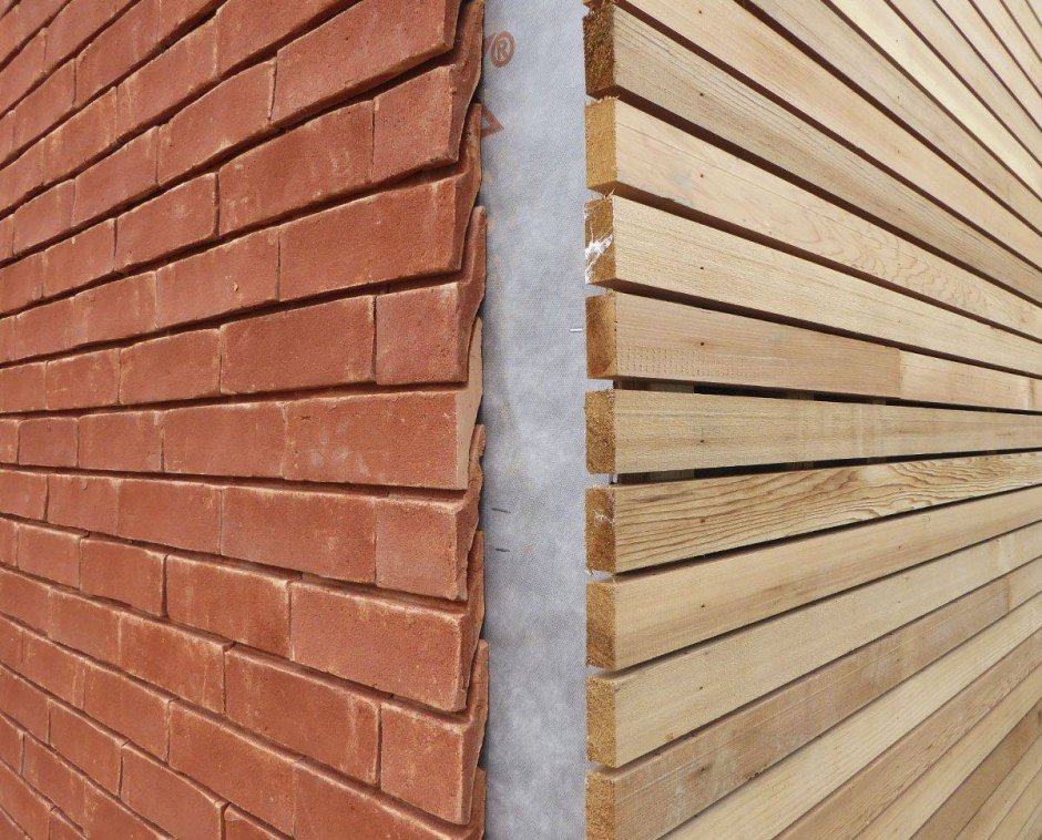 Отделка фасада обрезной доской