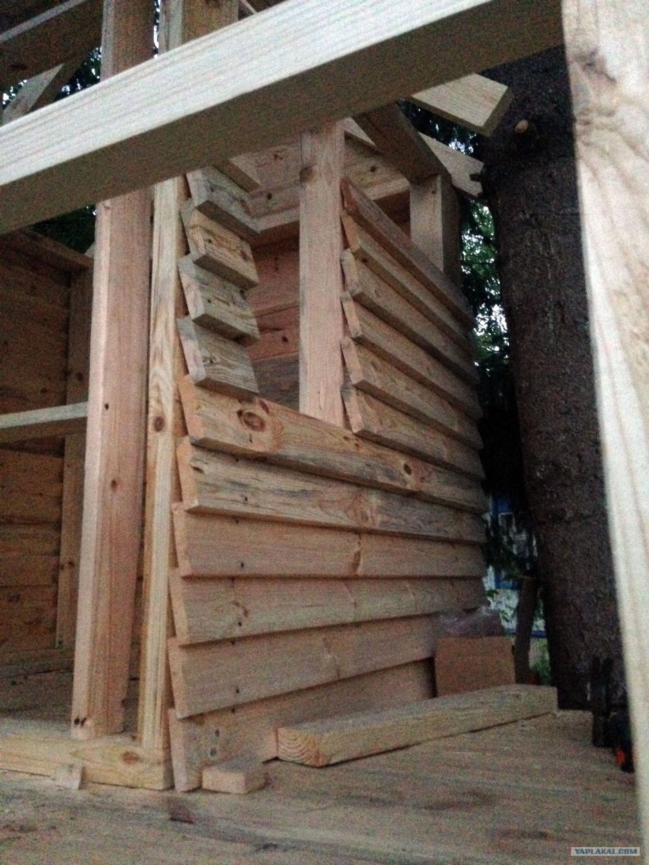 Отделка доской внахлест